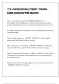 The Community Interpreter - Practice Exam questions with answers