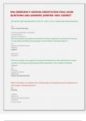ENA EMERGENCY NURSING ORIENTATION FINAL EXAM  QUESTIONS AND ANSWERS &vert;VERIFIED 100&percnt; CORRECT 