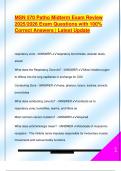 MSN 570 PATHO EXAM PACKAGE DEAL QUESTIONS AND VERIFIED DETAILED ANSWERS &vert; 100&percnt; GUARANTEED PASS &vert; ALREADY GRADED A&plus;