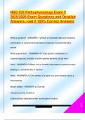 NSG 533 Pathophysiology Exam 2  2025&sol;2026 Exam Questions and Detailed  Answers &vert; Get it 100&percnt; Correct Answers 