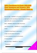 SAFe Practitioner 6&period;0 Exam 2025&sol;2026  Exam Questions and Answers 100&percnt;  Guaranteed Success &vert; Already Rated A&plus; 