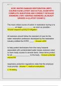 IICRC WATER DAMAGE RESTORATION &lpar;WRT&rpar;  COURSE EXAM LATEST 2025 ACTUAL EXAM WITH  COMPLETE QUESTIONS AND CORRECT DETAILED  ANSWERS &lpar;100&percnt; VERIFIED ANSWERS&rpar; &vert;ALREADY  GRADED A&plus;&vert;&vert;LATEST EXAM&excl;&excl;&excl;&vert;&vert;