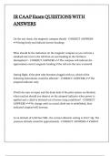 IR CAAP Exam QUESTIONS WITH ANSWERS