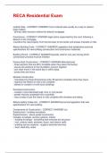 RECA Residential Exam Questions And Answers With Complete Solutions 100&percnt; Correct Answers