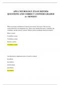 APEA NEUROLOGY EXAM 2025&sol;2026 QUESTIONS AND CORRECT ANSWERS GRADED A&plus; NEWEST&excl;