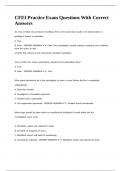 CFEI Practice Exam Questions With Correct Answers&period;