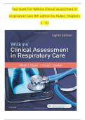 Test bank For Wilkins clinical assessment in respiratory care 8th edition by Huber, Chapters 1-21 complete