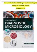TEST BANK For Textbook Of Diagnostic Microbiology&comma; 6th Edition By Connie R&period; Mahon&comma; Verified Chapters 1 - 41&comma; Complete Newest Version