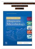 TEST BANK For Textbook Of Diagnostic Microbiology&comma; 7th Edition By Connie R&period; Mahon&comma; Verified Chapters 1 - 41&comma; Complete Newest Version