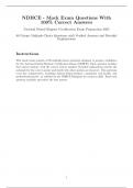 NDHCE - Mock Exam Questions With 100&percnt; Correct Answers