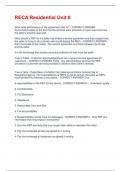 RECA Residential Unit 8 Questions And Answers With Complete Solutions 100&percnt; Correct Answers