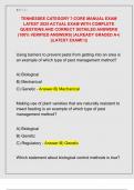 TENNESSEE CATEGORY 7-CORE MANUAL EXAM  LATEST 2025 ACTUAL EXAM WITH COMPLETE  QUESTIONS AND CORRECT DETAILED ANSWERS  &lpar;100&percnt; VERIFIED ANSWERS&rpar; &vert;ALREADY GRADED A&plus;&vert;  &vert;&vert;LATEST EXAM&excl;&excl;&excl;&vert;&vert;
