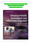 Test Bank for Advanced Health Assessment and Differential Diagnosis Essentials For Clinical Practice 1st Edition Myrick&comma; Chapters 1 - 12