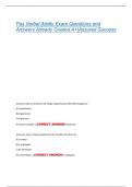 Pax Verbal Ability Exam Questions and  Answers Already Graded A&plus;&vert;Assured Success 