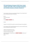 PN Adult Medical Surgical CMS Exam Latest  Update 2025 With 100&percnt; Complete Questions  and Verified Solutions Already Graded A&plus; 