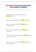 GCU BIO-202 Exam &lpar;2025&rpar;&comma; Grand Canyon University &mdash; Complete Practice Questions and Correct Answers for Cardiovascular System