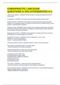 CHIROPRACTIC LAW EXAM QUESTIONS & SOLUTIONS&lpar;RATED A&plus;&rpar;