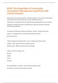 M100 The Essentials of Community Association Management questions with correct answers&period;