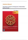 Solution Manual for Quantitative Analysis for Management&comma; Global Edition&comma; 14th edition by Barry Render &period;All Chapters 1-15&comma;NEWEST 2025