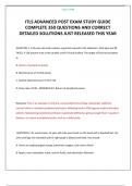 ITLS ADVANCED POST EXAM STUDY GUIDE COMPLETE 350 QUESTIONS AND CORRECT DETAILED SOLUTIONS JUST RELEASED THIS YEAR