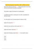  Web Development &ndash; Extensive Q&A Set with Verified Answers &ndash; Covers HTML&comma; CSS&comma; JS&comma; PHP&comma; SQL&comma; AJAX & Security Concepts