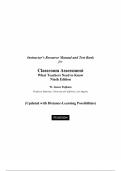 Solutions Manual and Test Bank for Classroom Assessment What Teachers Need to Know 9th Edition By James Popham &lpar;All Chapters 1-16&rpar;