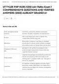 UT TYLER FNP NURS 5350 Adv Patho Exam 1 COMPREHENSIVE QUESTIONS AND VERIFIED ANSWERS &lpar;2025&rpar; ALREADY GRADED A&plus;