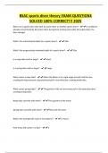 BSAC sports diver theory EXAM QUESTIONS SOLVED 100&percnt; CORRECT&excl;&excl;&excl; 2025