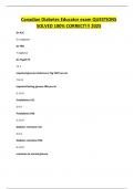 Canadian Diabetes Educator exam QUESTIONS SOLVED 100&percnt; CORRECT&excl;&excl;&excl; 2025