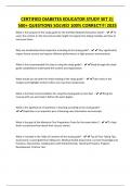 CERTIFIED DIABETES EDUCATOR STUDY SET 2&vert; 500&plus; QUESTIONS SOLVED 100&percnt; CORRECT&excl;&excl;&excl; 2025