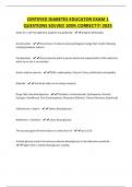 CERTIFIED DIABETES EDUCATOR EXAM 1 QUESTIONS SOLVED 100&percnt; CORRECT&excl;&excl;&excl; 2025