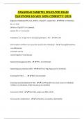 CANADIAN DIABETES EDUCATOR EXAM QUESTIONS SOLVED 100&percnt; CORRECT&excl;&excl;&excl; 2025