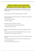 CERTIFIED DIABETES EDUCATOR EXAM 3 QUESTIONS SOLVED 100&percnt; CORRECT&excl;&excl;&excl; 2025