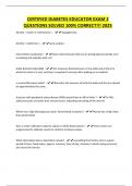 CERTIFIED DIABETES EDUCATOR EXAM 2 QUESTIONS SOLVED 100&percnt; CORRECT&excl;&excl;&excl; 2025