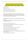 CERTIFIED DIABETES EDUCATOR EXAM 6 QUESTIONS SOLVED 100&percnt; CORRECT&excl;&excl;&excl; 2025