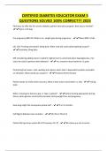 CERTIFIED DIABETES EDUCATOR EXAM 5 QUESTIONS SOLVED 100&percnt; CORRECT&excl;&excl;&excl; 2025