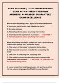 NURS 641 Exam &vert; 2025 COMPREHENSIVE EXAM WITH CORRECT VERIFIED ANSWERS&period; A&plus; GRADED&period; GUARANTEED EXAM EXCELLENCE