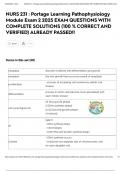 NURS 231 &colon; Portage Learning Pathophysiology Module Exam 2 2025 EXAM QUESTIONS WITH COMPLETE SOLUTIONS &lpar;100 &percnt; CORRECT AND VERIFIED&rpar; ALREADY PASSED&excl;&excl;