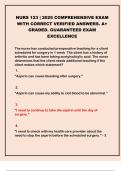 NURS 123 &vert; 2025 COMPREHENSIVE EXAM WITH CORRECT VERIFIED ANSWERS&period; A&plus; GRADED&period; GUARANTEED EXAM EXCELLENCE