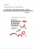 Test Bank for Deviance and Social Control&colon; A Sociological Perspective 3rd Edition&comma; by Michelle L&period; Inderbitzin &vert;All Chapter Included