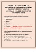 MURPHY 301 EXAM INTRO TO BIOCHEMISTRY&vert; 2025 COMPREHENSIVE EXAM WITH CORRECT VERIFIED ANSWERS&period; A&plus; GRADED&period; GUARANTEED EXAM EXCELLENCE