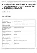 ATI Capstone Adult Medical Surgical Assessment 2 COMPLETE EXAM SET 2025 &vert;QUESTIONS AND ANSWERS &vert; 100&percnt; ACCURATE
