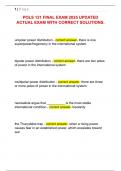 POLS 121 FINAL EXAM 2025 UPDATED  ACTUAL EXAM WITH CORRECT SOLUTIONS&period;
