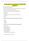 Nur 421 Nutrition exam Questions SOLVED 100&percnt; CORRECT&excl;&excl;&excl;