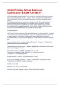 AFAA Primary Group Exercise Certification EXAM RATED A&plus;