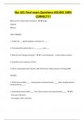 Nur 421 Final exam Questions SOLVED 100&percnt; CORRECT&excl;&excl;