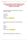 WGU C839 INTRO TO CRYPTOGRAPHY EXAM  2025 UPDATED ACTUAL EXAM WITH  CORRECT SOLUTIONS&period;