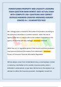 PENNSYLVANIA PROPERTY AND CASUALTY LICENSING  EXAM QUESTION BANK NEWEST 2025 ACTUAL EXAM  WITH COMPLETE 250&plus; QUESTIONS AND CORRECT  DETAILED ANSWERS &lpar;VERIFIED ANSWERS&rpar; ALREADY  GRADED A&plus; &vert; GUARANTEED PASS