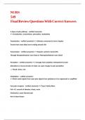NURS 549 Final Review Questions With Correct Answers