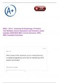 WGU - D313 - Anatomy & Physiology 2 Practice Test Multiple choice Questions and Answers Latest Updates 2025&sol;2026 With Correct Answers 100&percnt; With Complete Solutions